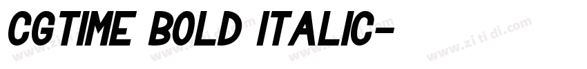 CGTIME Bold Italic字体转换 CGTIME Bold Italic字体转换